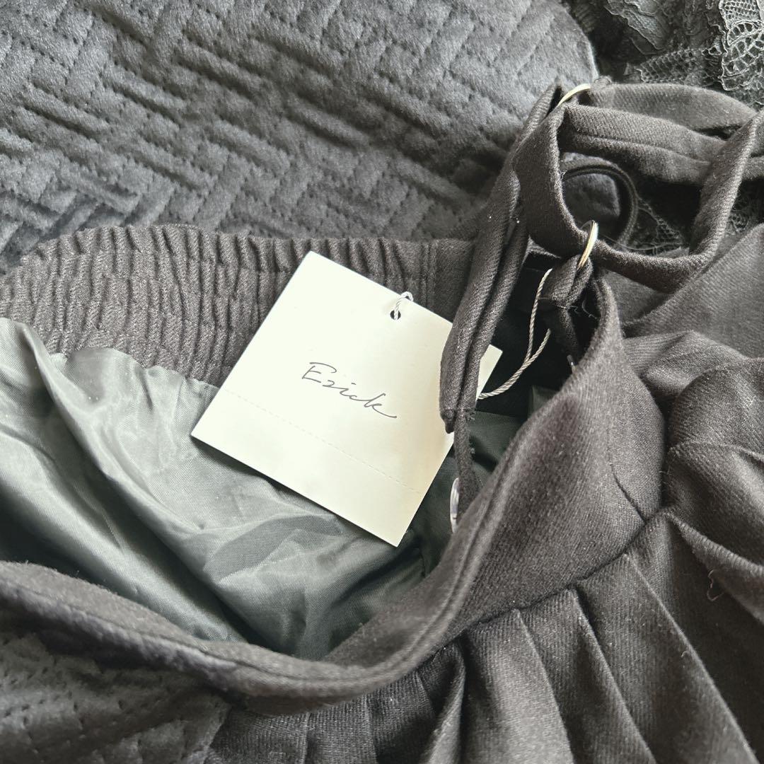 Yukko×Ezick Asymmetry tiered ベロアキルトスカート - スカート特別