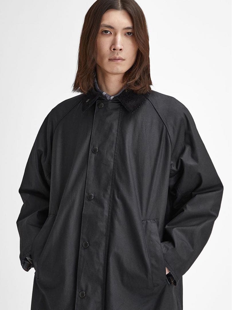 Barbour バブアーEXMOOR エクスモア ミドル レングス コート 黒M