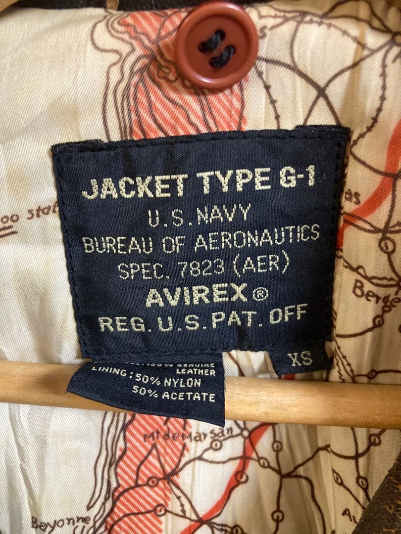 AVIREX JACKET TYPE G-1 トップガン　レザージャケット