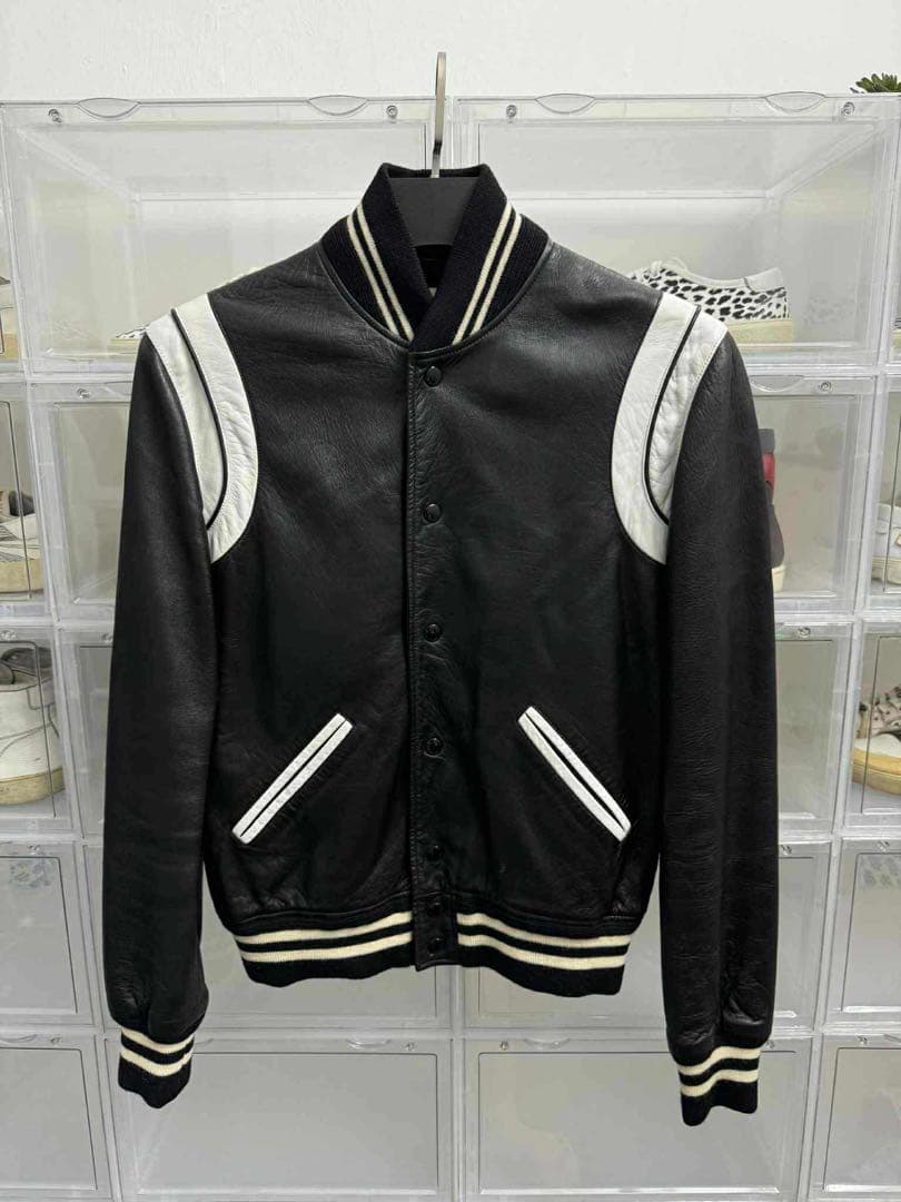 レア　SAINT LAURENT Teddy レザースタジャン