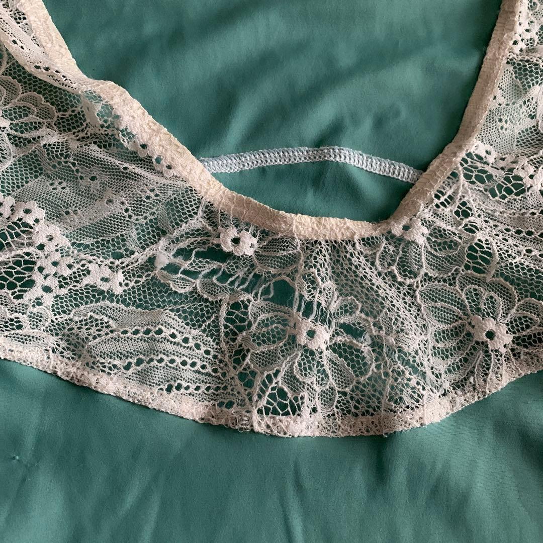 DellaLoMILANO デラロミラノ　M 緑とアイボリーのバレエレオタード