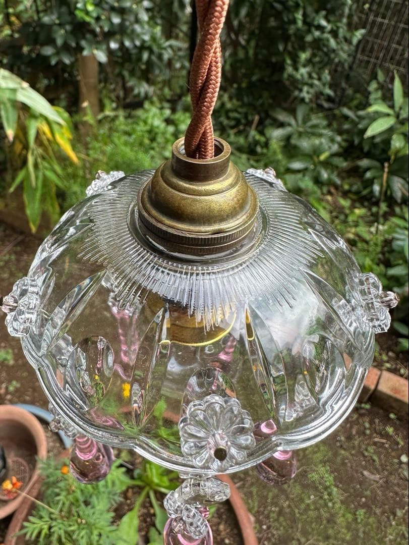 20's フランス アンティーク ピンクムラーノガラスの可愛いミニ