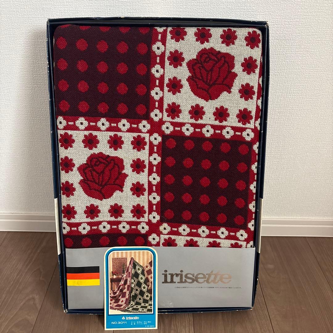 レア 昭和レトロ ミッドセンチュリー こたつ掛け 薔薇&水玉&花柄