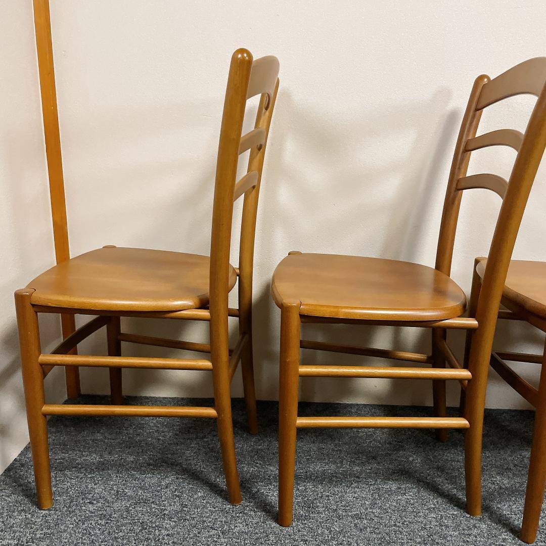 美品　高品質　ブナ材　ダイニングチェア 4脚セット