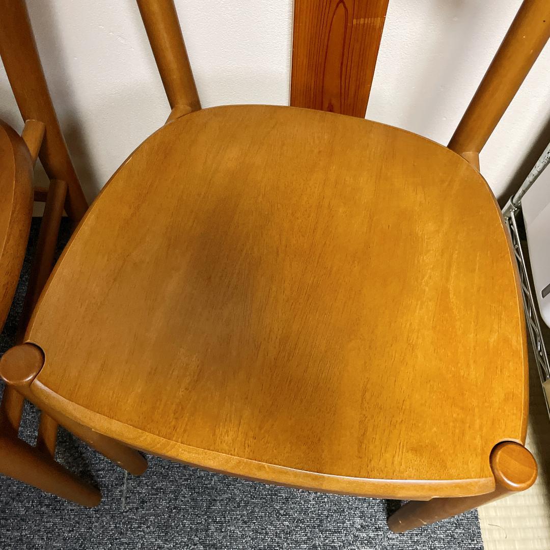美品　高品質　ブナ材　ダイニングチェア 4脚セット