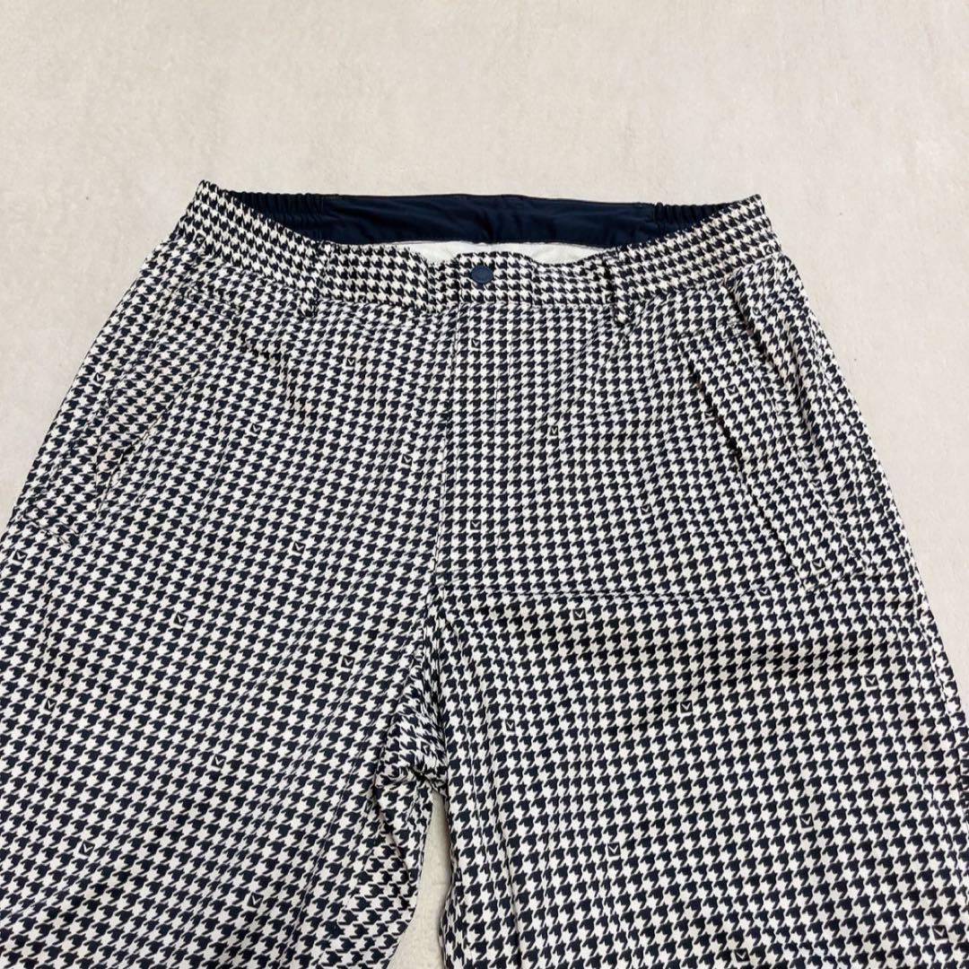 極美品　キャロウェイ　レインコート　ジャケット　パンツ　千鳥格子　L 　ネイビー