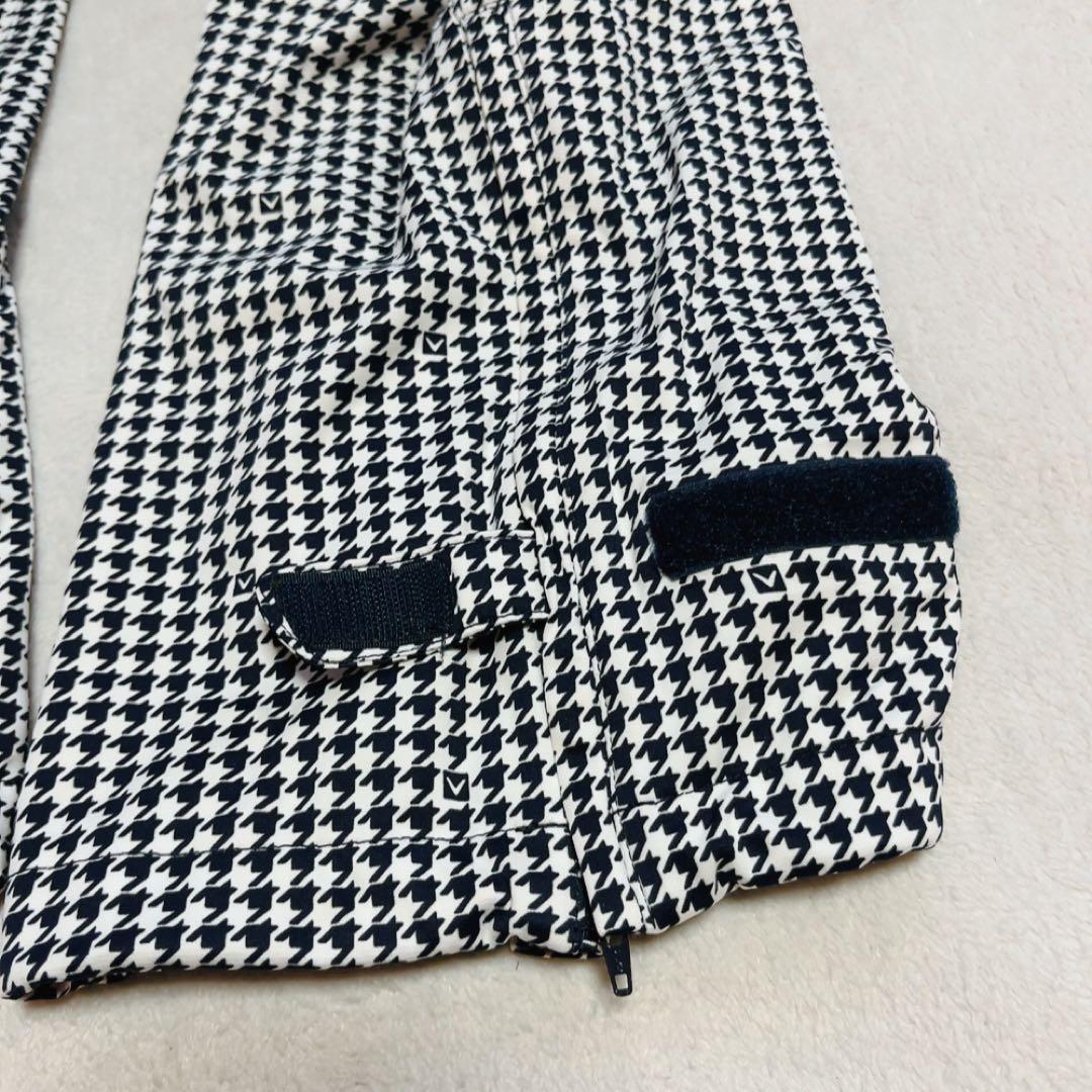 極美品　キャロウェイ　レインコート　ジャケット　パンツ　千鳥格子　L 　ネイビー