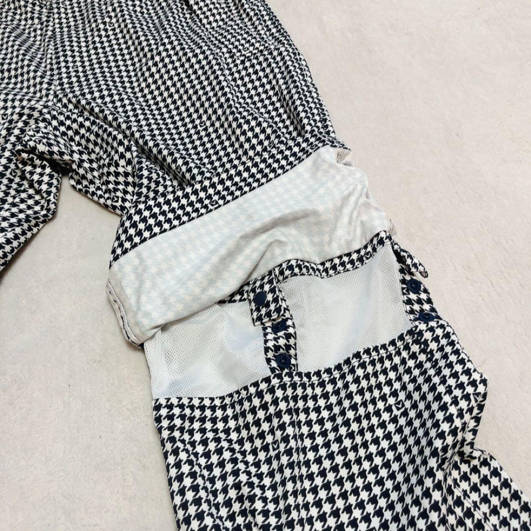 極美品　キャロウェイ　レインコート　ジャケット　パンツ　千鳥格子　L 　ネイビー