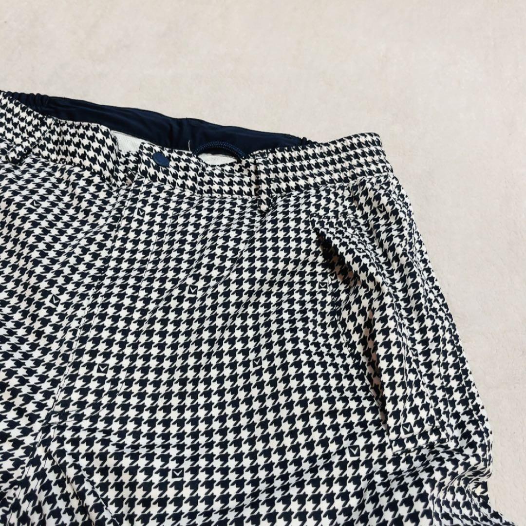 極美品　キャロウェイ　レインコート　ジャケット　パンツ　千鳥格子　L 　ネイビー