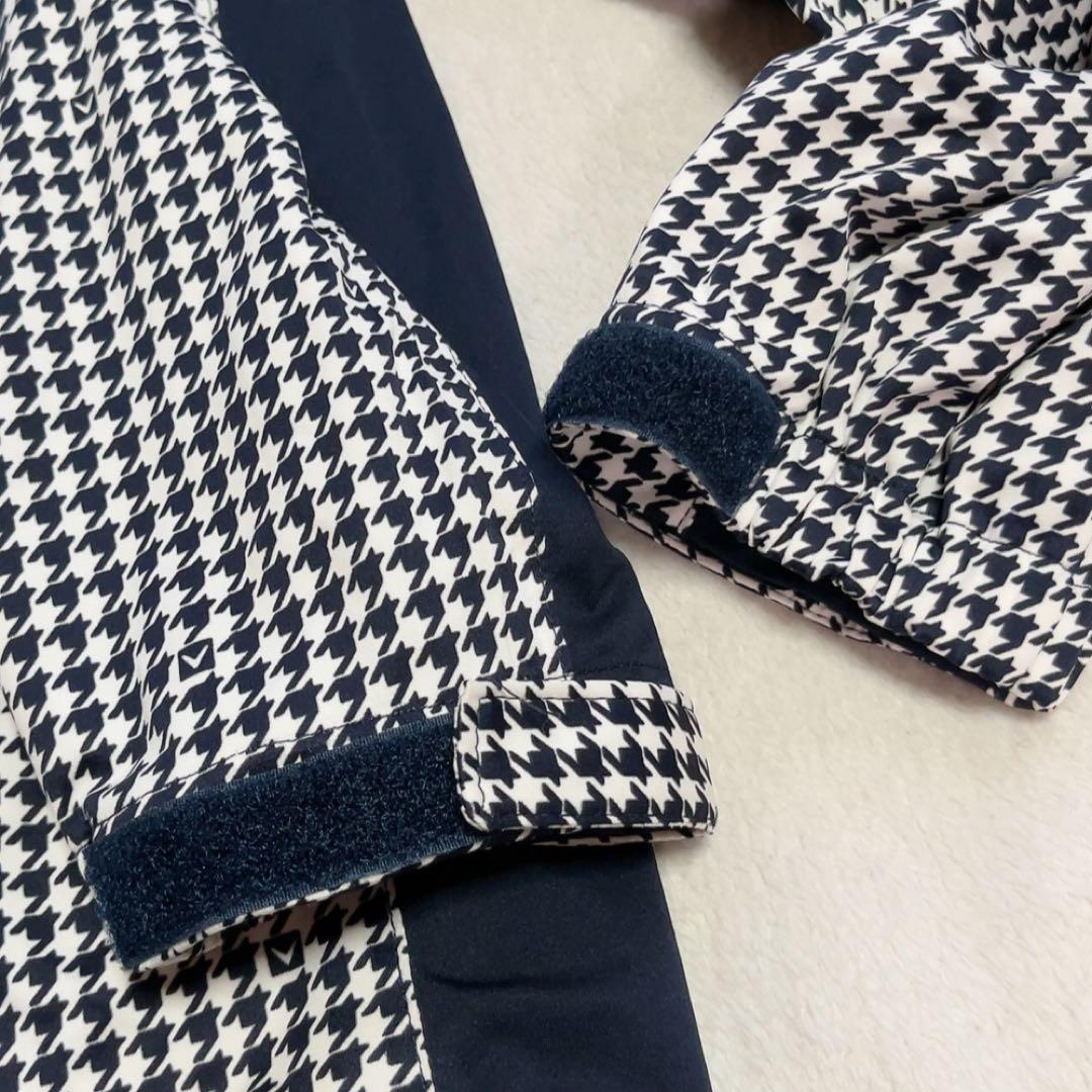 極美品　キャロウェイ　レインコート　ジャケット　パンツ　千鳥格子　L 　ネイビー