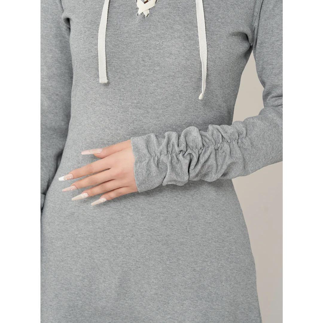 新品タグ付き ダーリッチ レースアップカットミニワンピース FL ネイビー