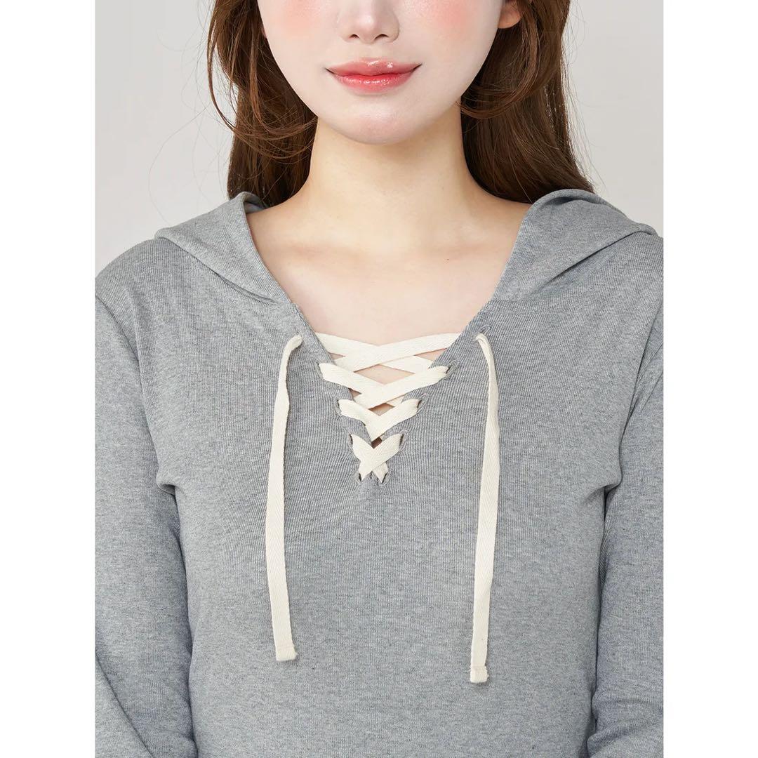 新品タグ付き ダーリッチ レースアップカットミニワンピース FL ネイビー