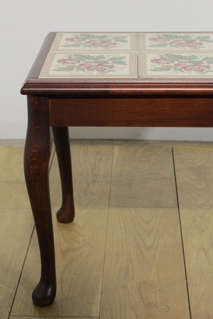 イギリス★タイル天板サイドテーブル★DemainCOLLECTION★木製家具★