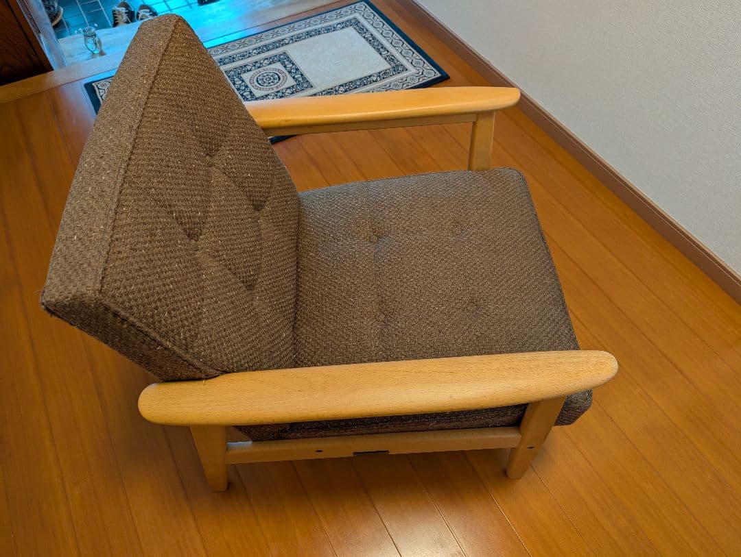 カリモク ロビーチェア 1人掛け ソファ アームチェア ダークブラウン