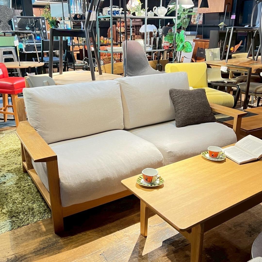 MUJI 無印良品 アームソファ ポケットコイル 2.5シーター 木製 北欧