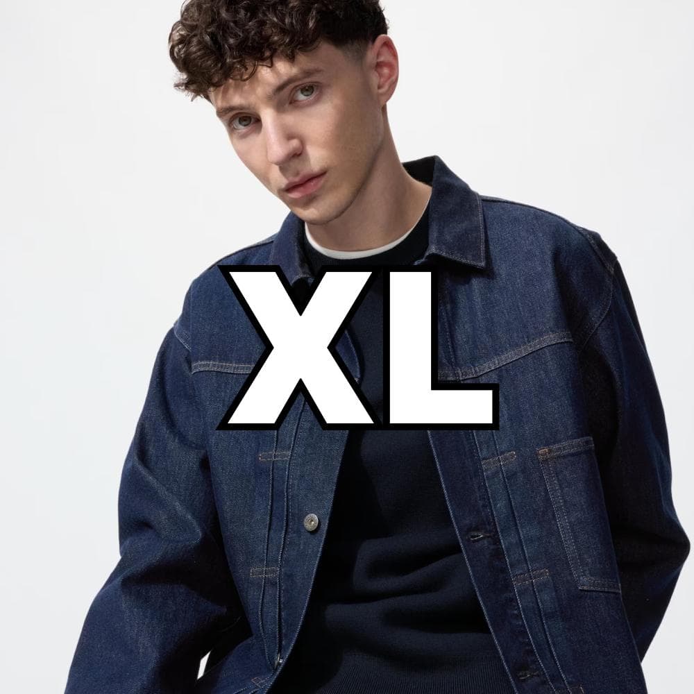 新品 XL ユニクロ デニムトラッカー ジャケット 68 BLUE 1st 大戦