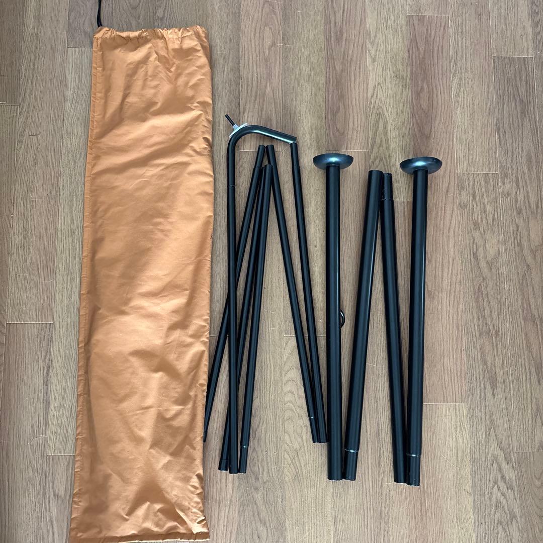 ①TOMOUNT ベルテント 4m TC ②防水シート ③タープ接続部品