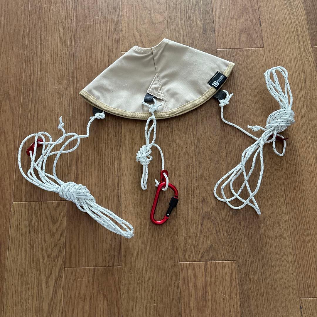 ①TOMOUNT ベルテント 4m TC ②防水シート ③タープ接続部品