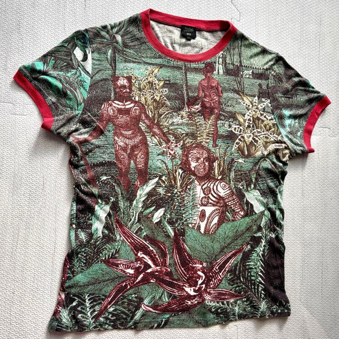 Jean Paul GAULTIER 総柄Tシャツ 48 日本製 アーカイブ