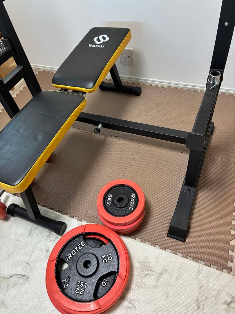 ROTEC トレーニングベンチとウエイトセット