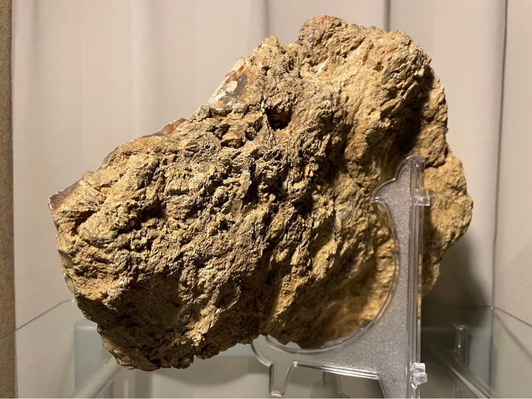 4770 佐渡岩谷口五色メノウ 水石 盆栽 横43.5(cm) 8kg 赤玉石