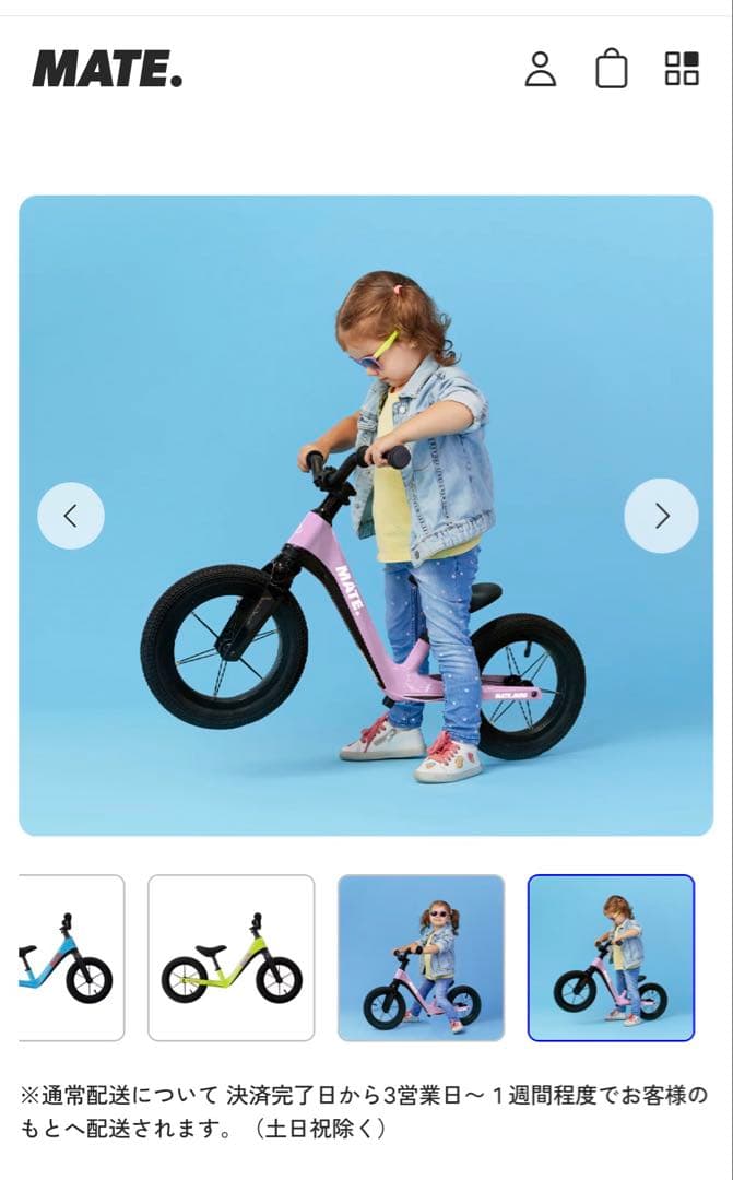 MATE MINI citrus beat キッズバイク ストライダー