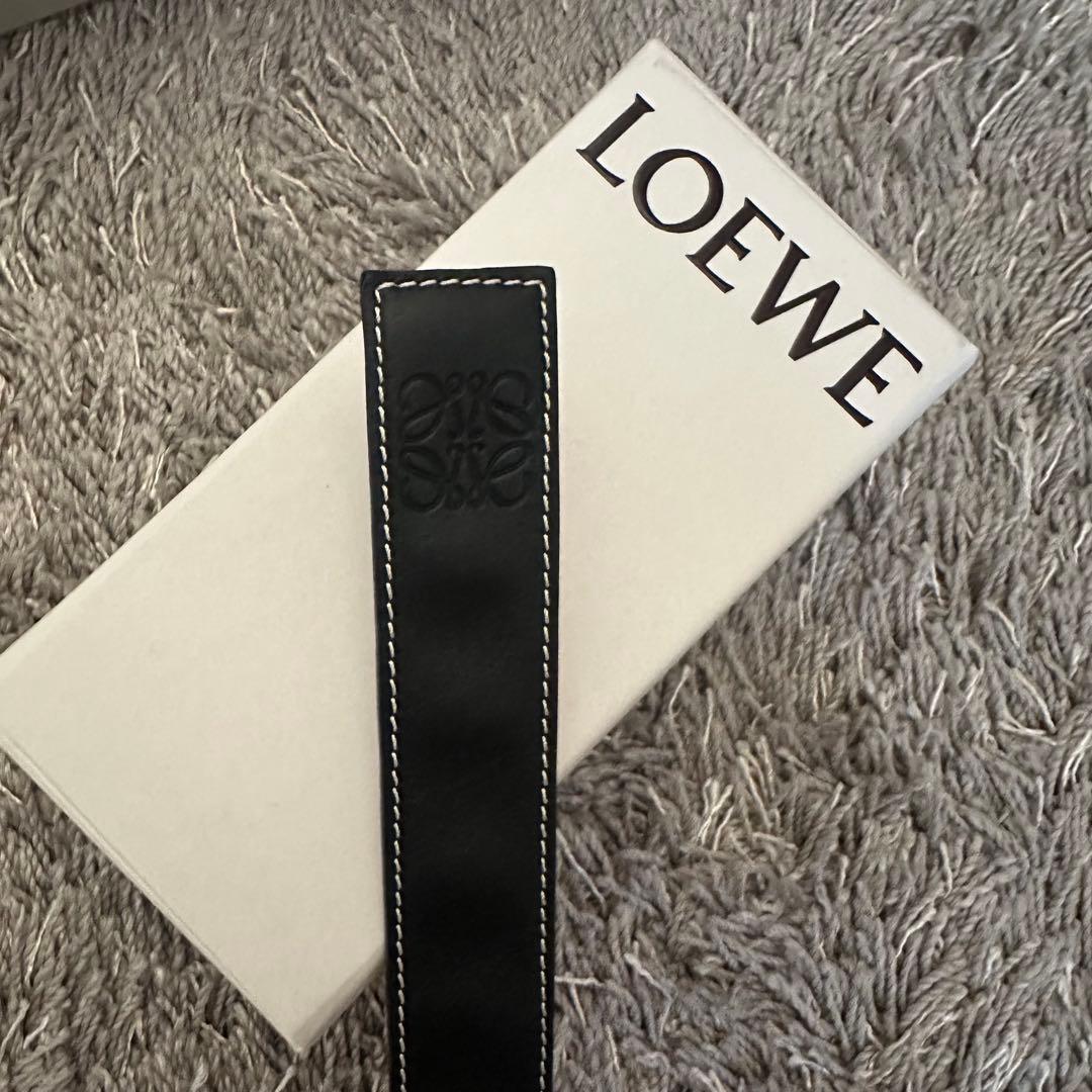 LOEWE レザー バングル 黒