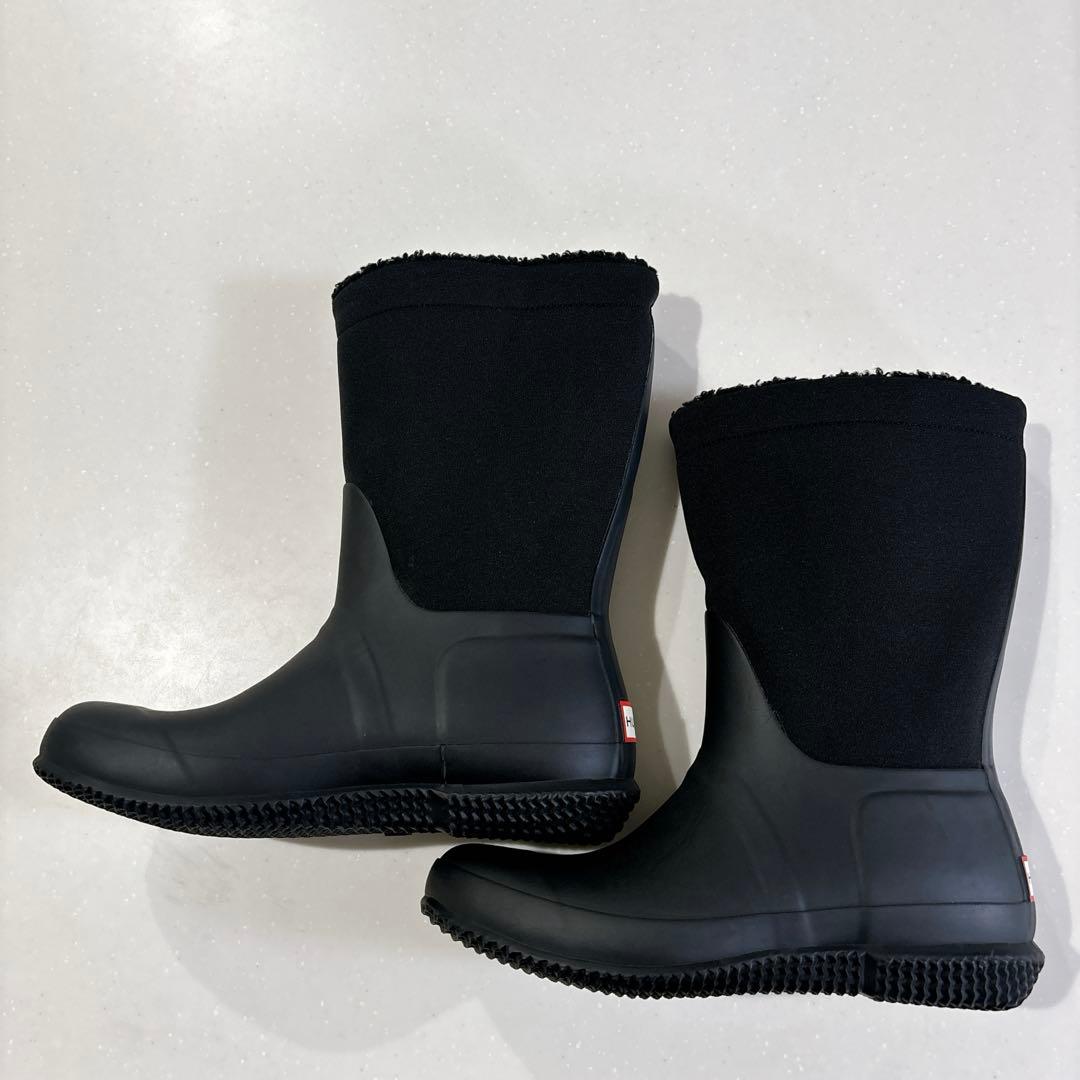 HUNTER ハンターシェルパ ブーツ 長靴　完全防水　黒　UK5 24