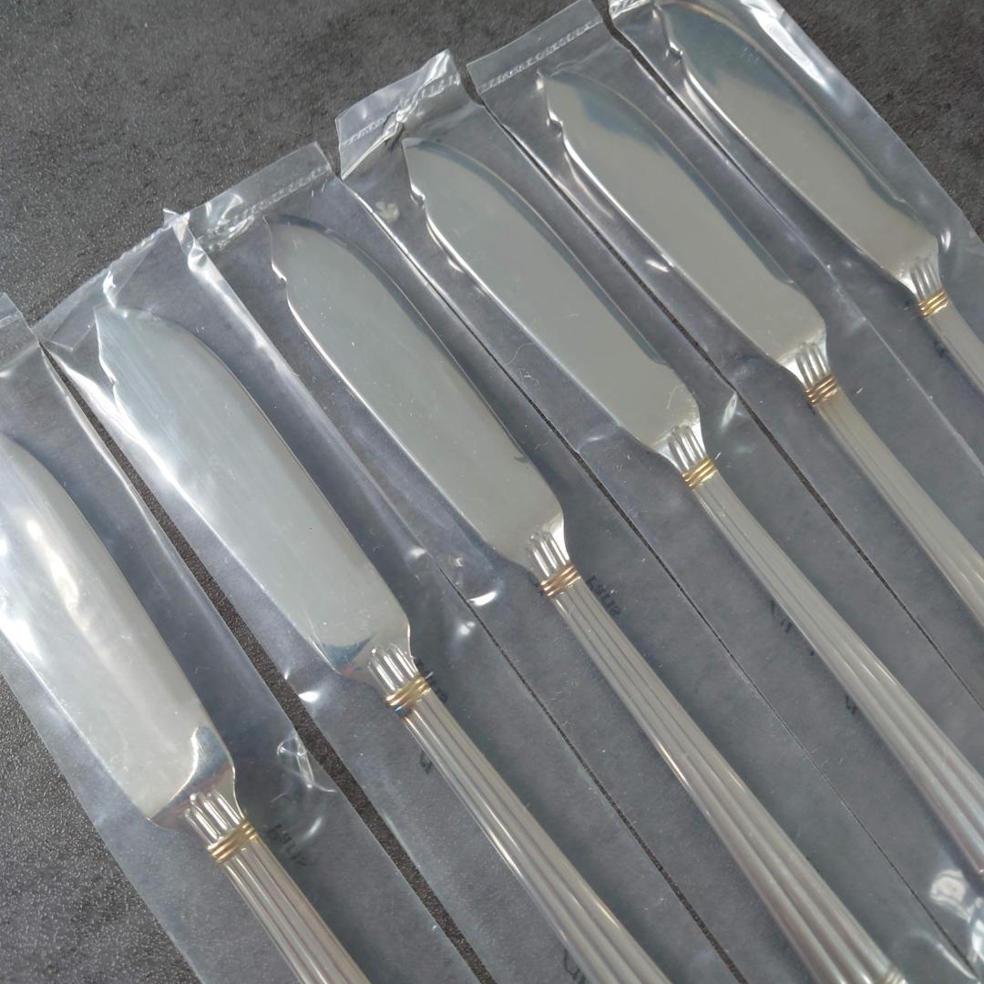 極希少 クリストフル アリアゴールドリング フィッシュナイフ 未開封 6