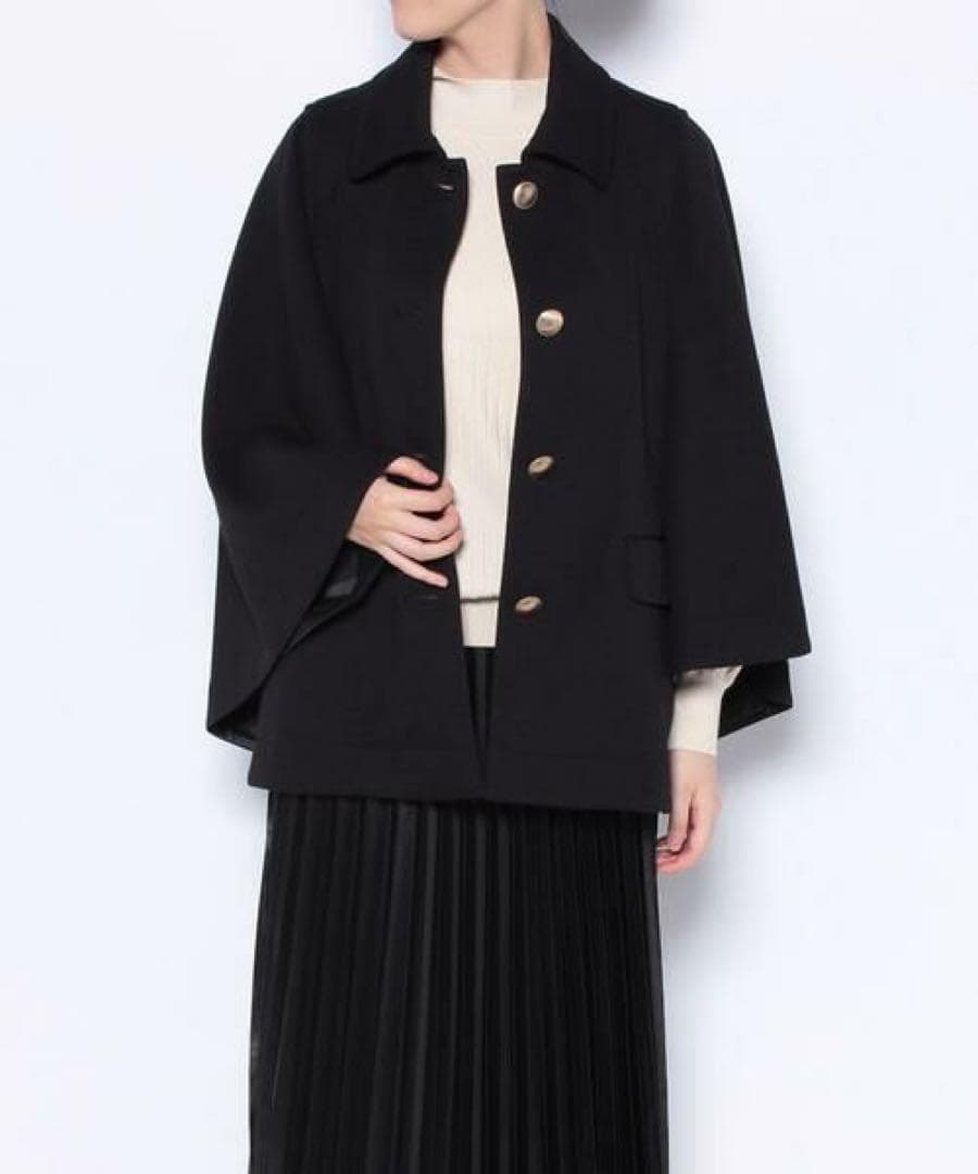 ネミカ レリアン マント風ジャケット ポンチョ オケージョン 金ボタン