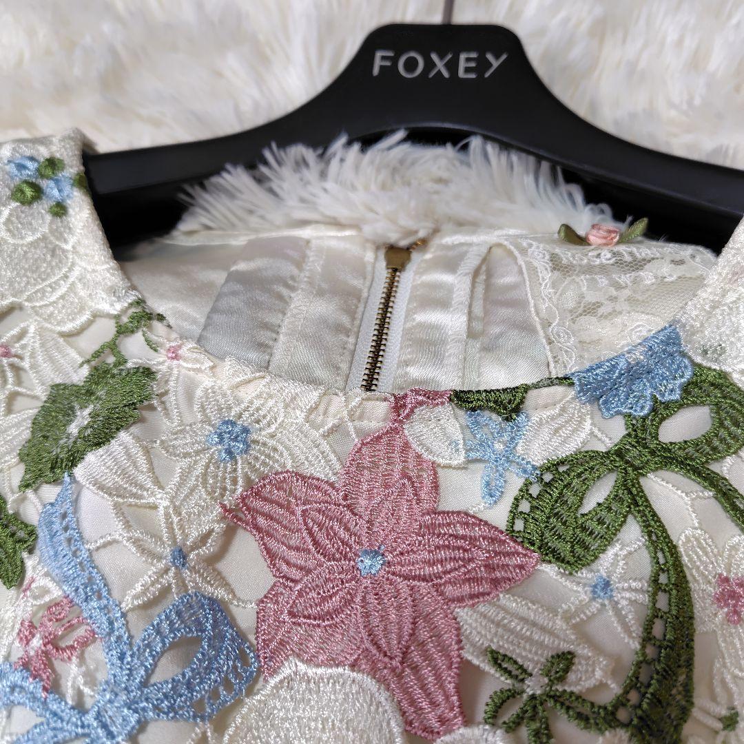 【未使用級♡希少42】ローズティアラジュエル　フラワーケミカルレースワンピース