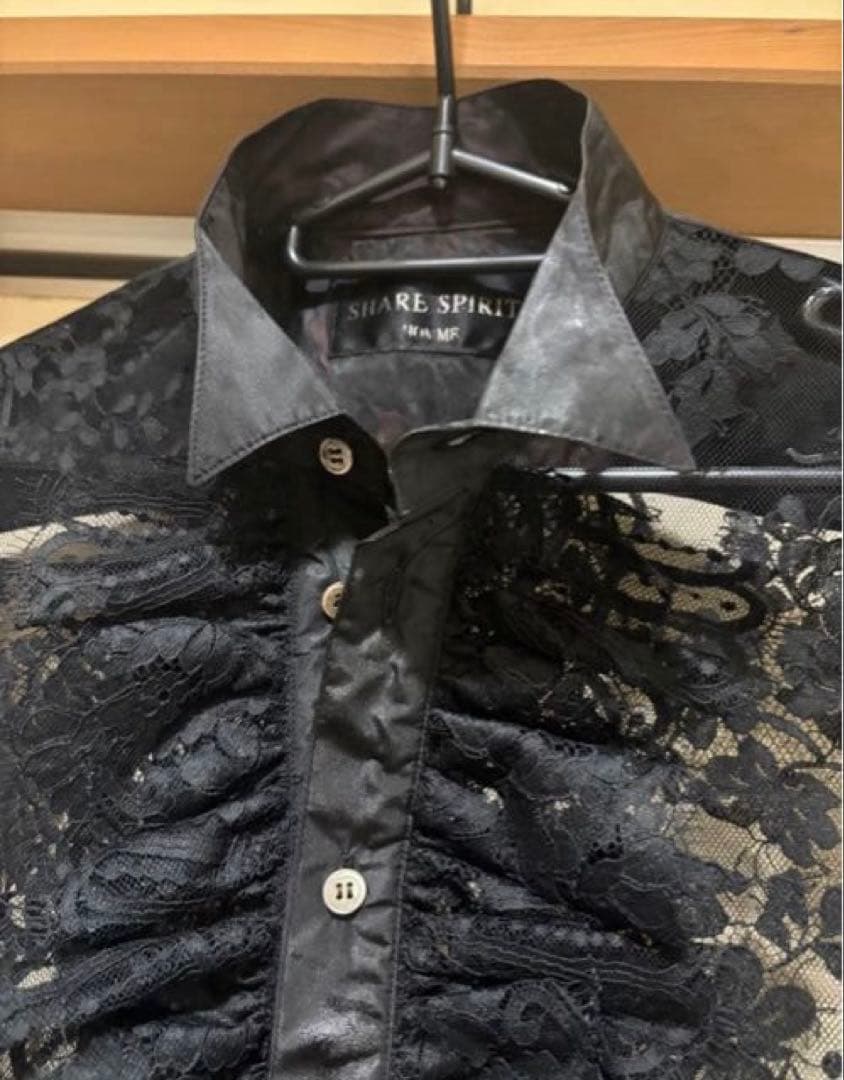 hyde着SHARE SPIRIT ドレスシャツ シースルー ブラック - メルカリ