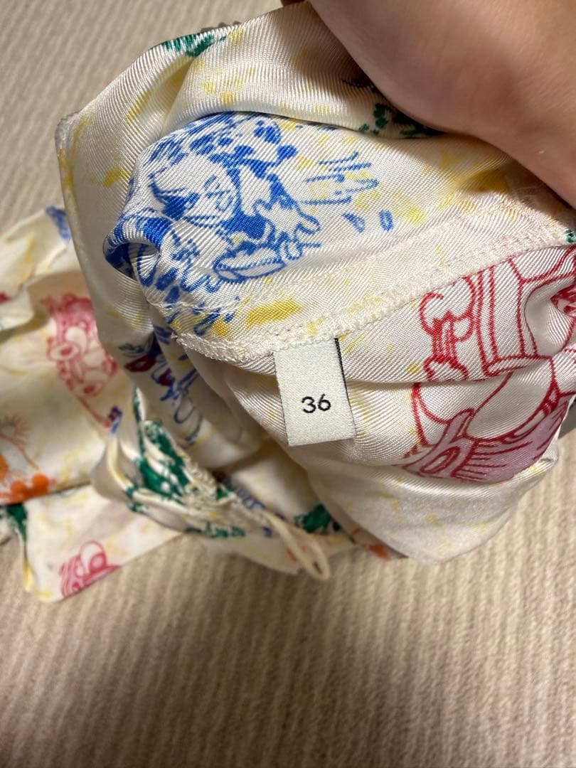 「良品」GUCCI×ディズニーコラボ100%シルクパンツ36