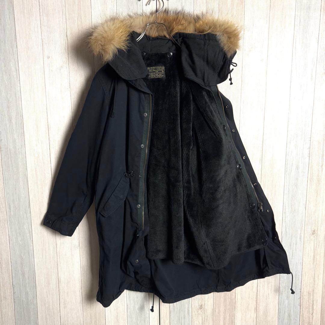 3261【超希少モデル】ワコマリア ファー＆ライナー付 バックロゴ モッズコート