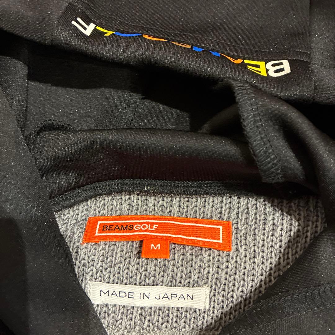 BEAMS GOLF ゴルフウェア　ニットパーカー　刺繍ロゴ　Mサイズ　メンズ