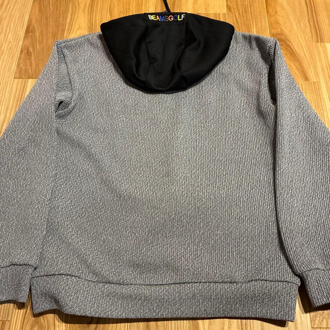 BEAMS GOLF ゴルフウェア　ニットパーカー　刺繍ロゴ　Mサイズ　メンズ