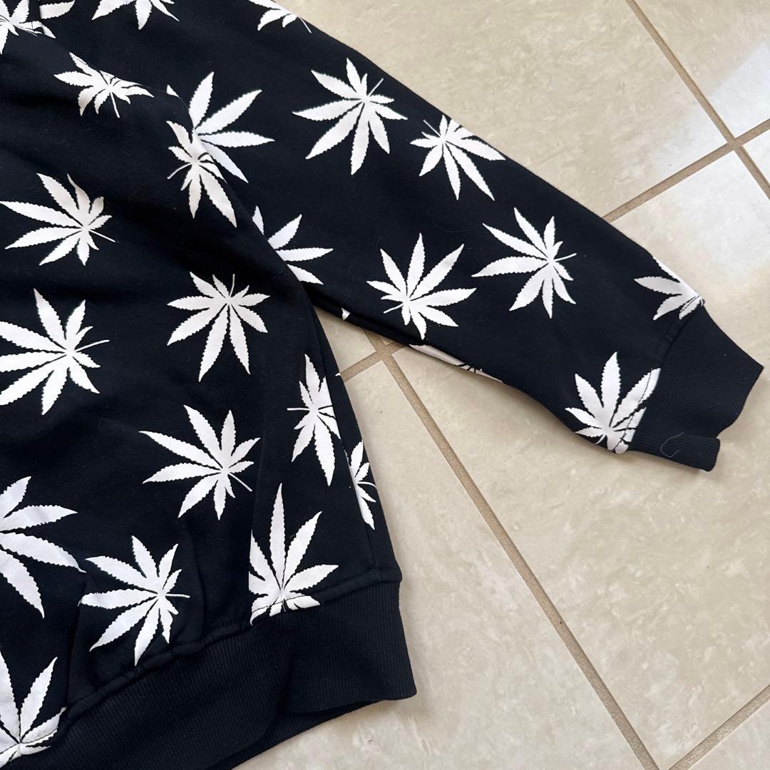新品タグ付き HUF ハフパーカー長袖 LEAF PRINT HOODIE