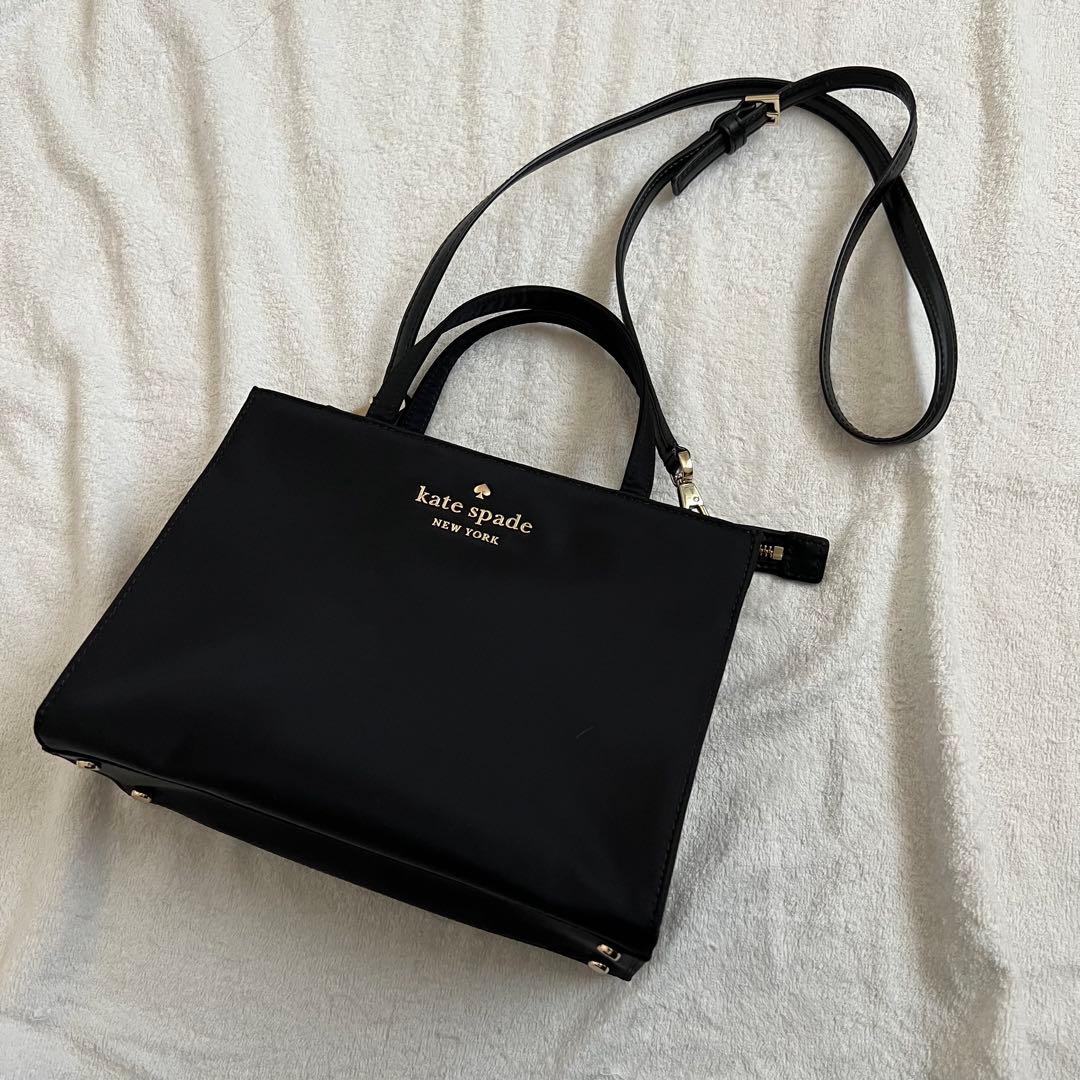 美品✨ ケイトスペード ナイロン ショルダーバッグ 2way 黒 - メルカリ
