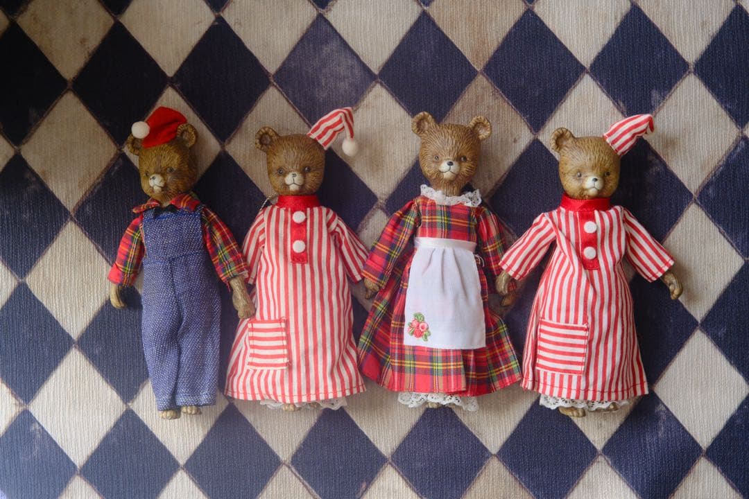 ヴィンテージ チャイナヘッドドール オーナメント テディベア ビスクドール