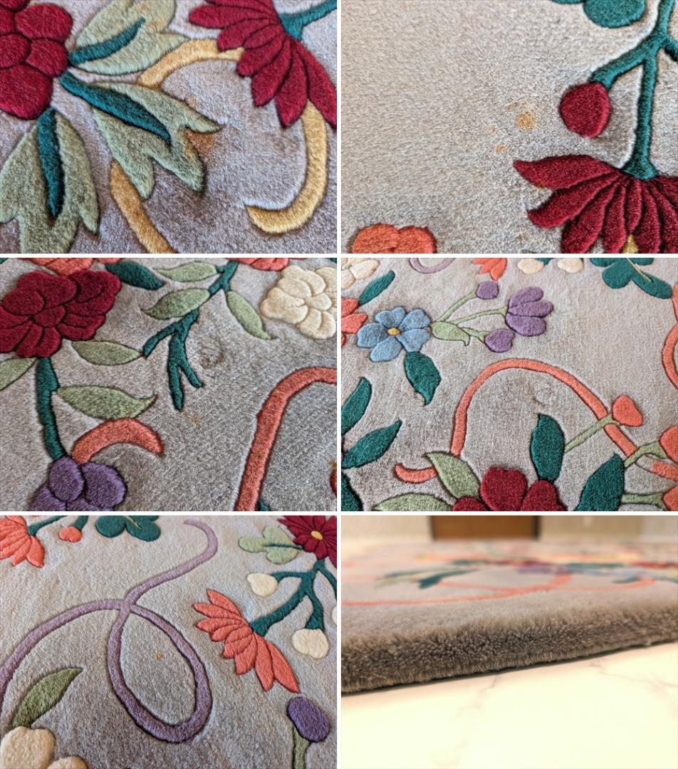 川島織物　天津手織緞通　手織り　265×265　段通　絨毯　カーペット　中国