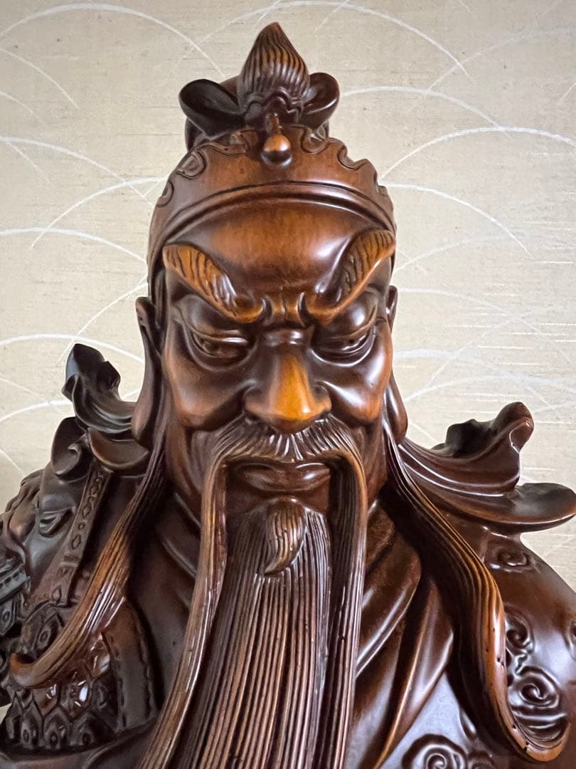 関羽の置物像 ナイフを持つ装飾 関羽/関羽ロング彫刻 家庭オフィス