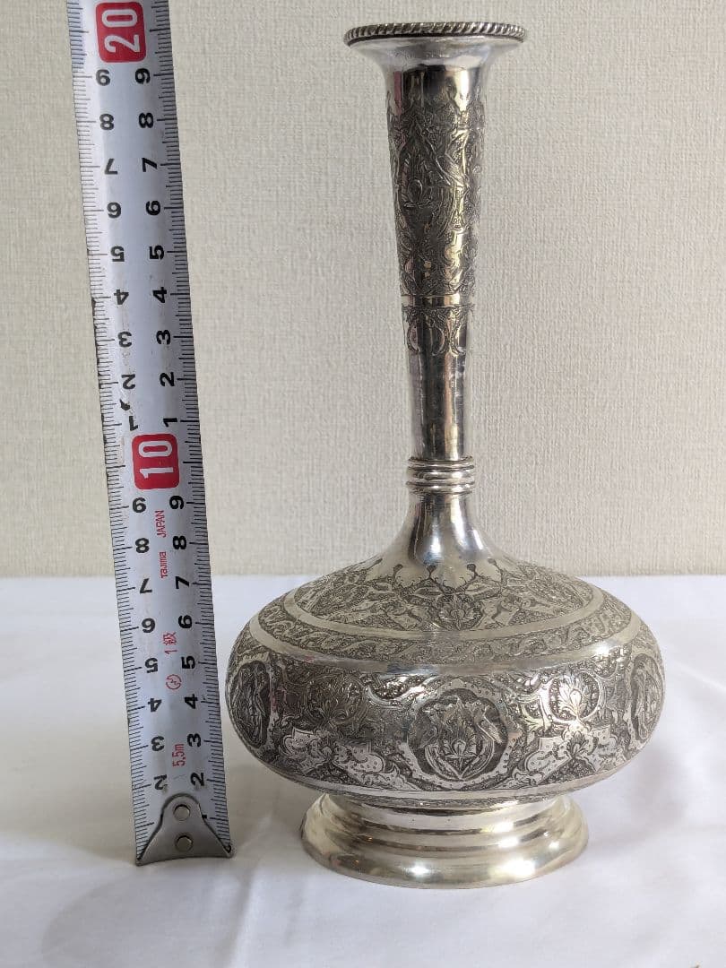イタリア 銀製 アンティーク雑貨 花瓶 一輪挿し ヴィンテージ ①