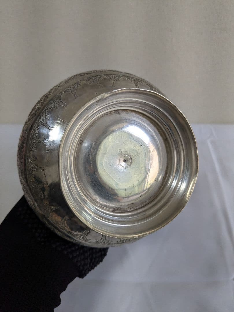 イタリア 銀製 アンティーク雑貨 花瓶 一輪挿し ヴィンテージ ①