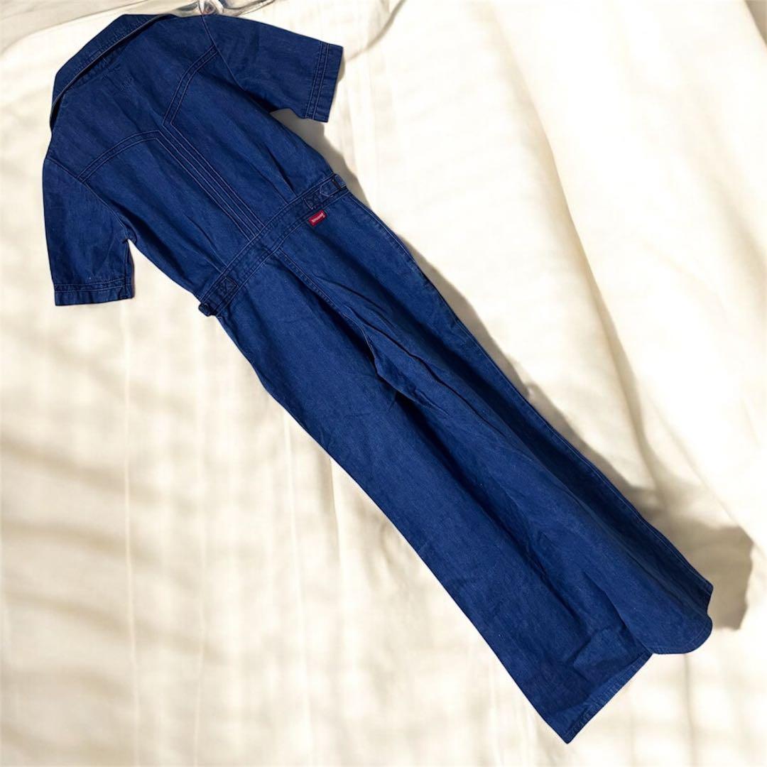 misstexwood デニムサロペット Sサイズ　ジャンプスーツ　ベルボトム