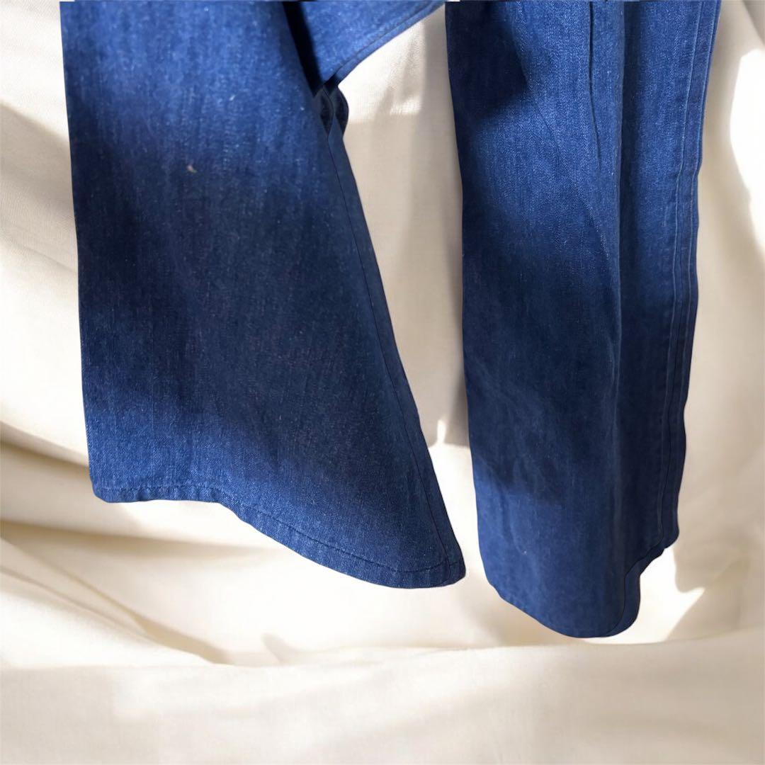 misstexwood デニムサロペット Sサイズ　ジャンプスーツ　ベルボトム