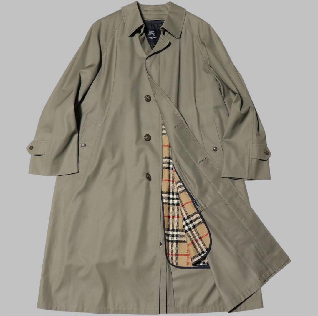 極美品★BURBERRY★ステンカラーコート★ノバチェック 中綿ライナー★とろみ