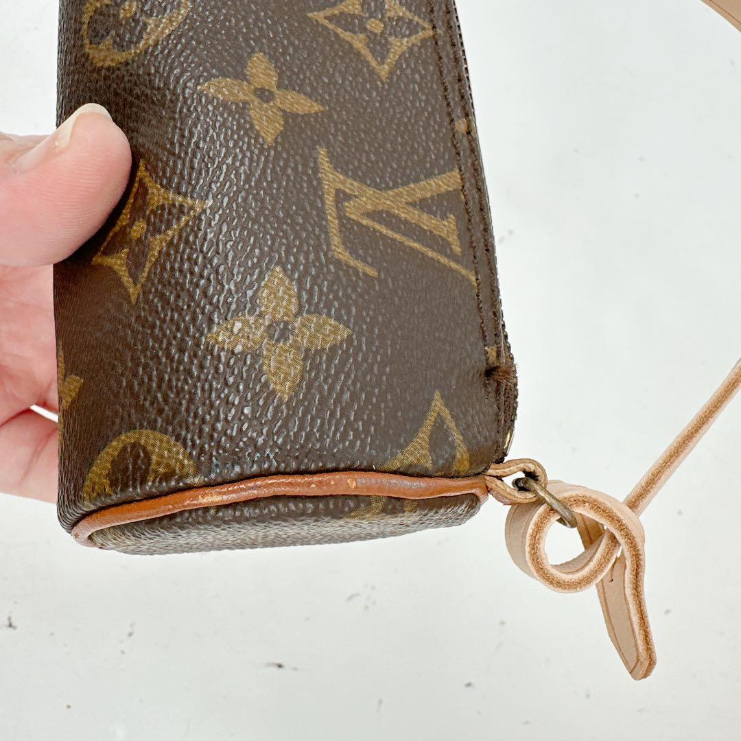 ルイヴィトン モノグラム パピヨン付属ポーチ ストラップ補修品 - メルカリ