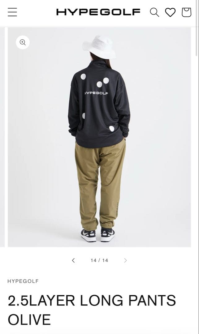 【値下げ】HYPEGOLF 2.5LAYER LONG PANTS OLIVE