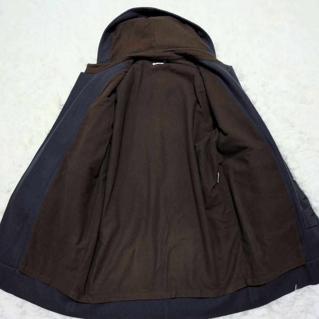 【人気モデル】ポールスミス☆フード　ウール　ロング　コート　L相当　ネイビー系