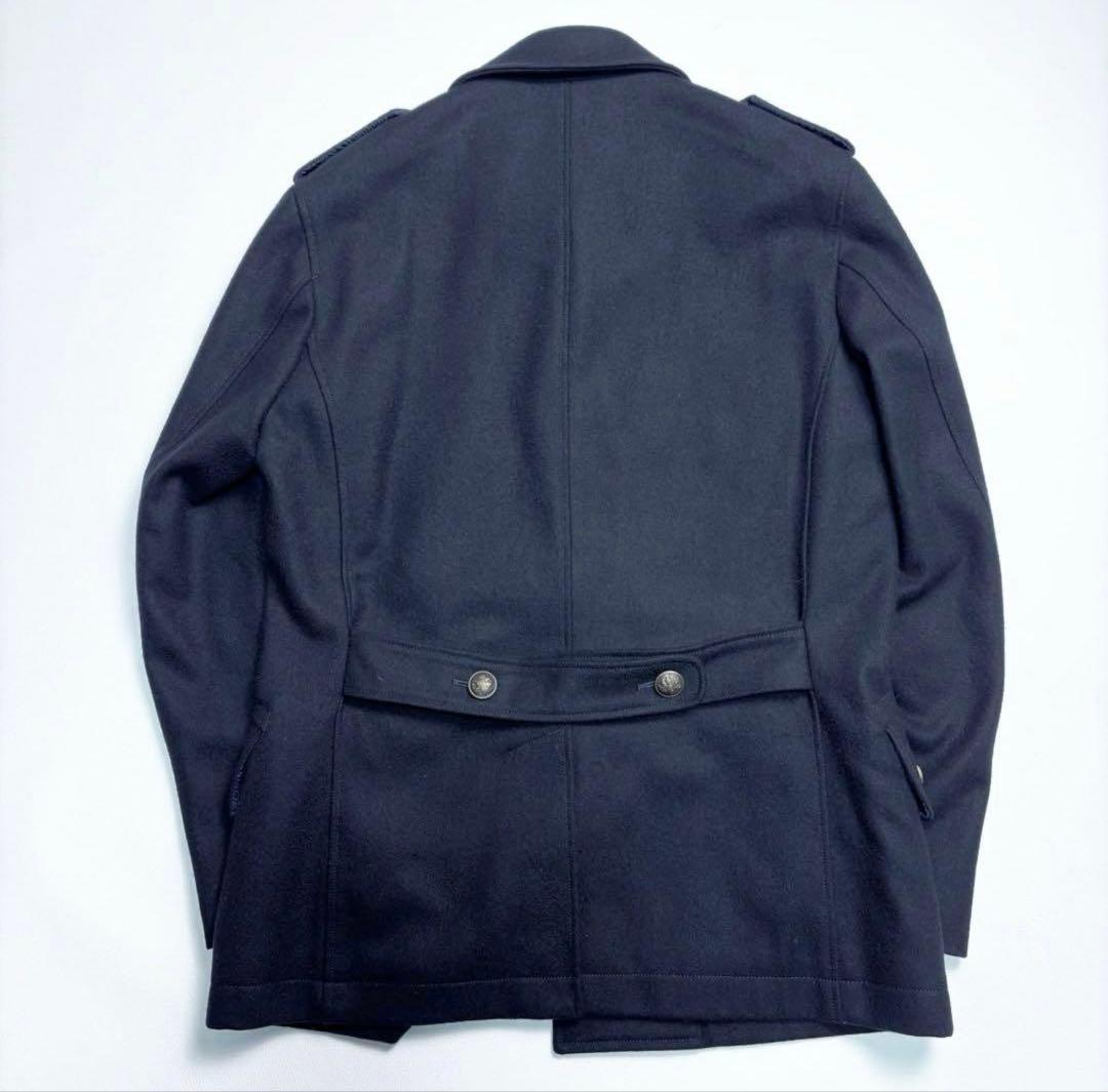 ポールスミス ミリタリーコート カシミヤ混 エポーレット メタルボタン